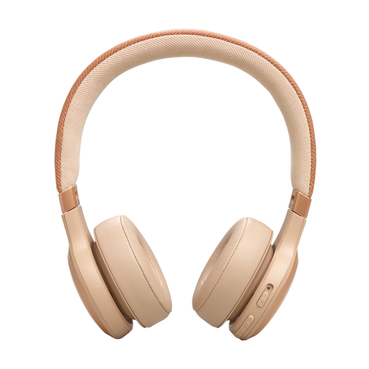 JBL Live 670NC - Sandstone - Wireless On-Ear Headphones with True Adaptive Noise Cancelling - Back
